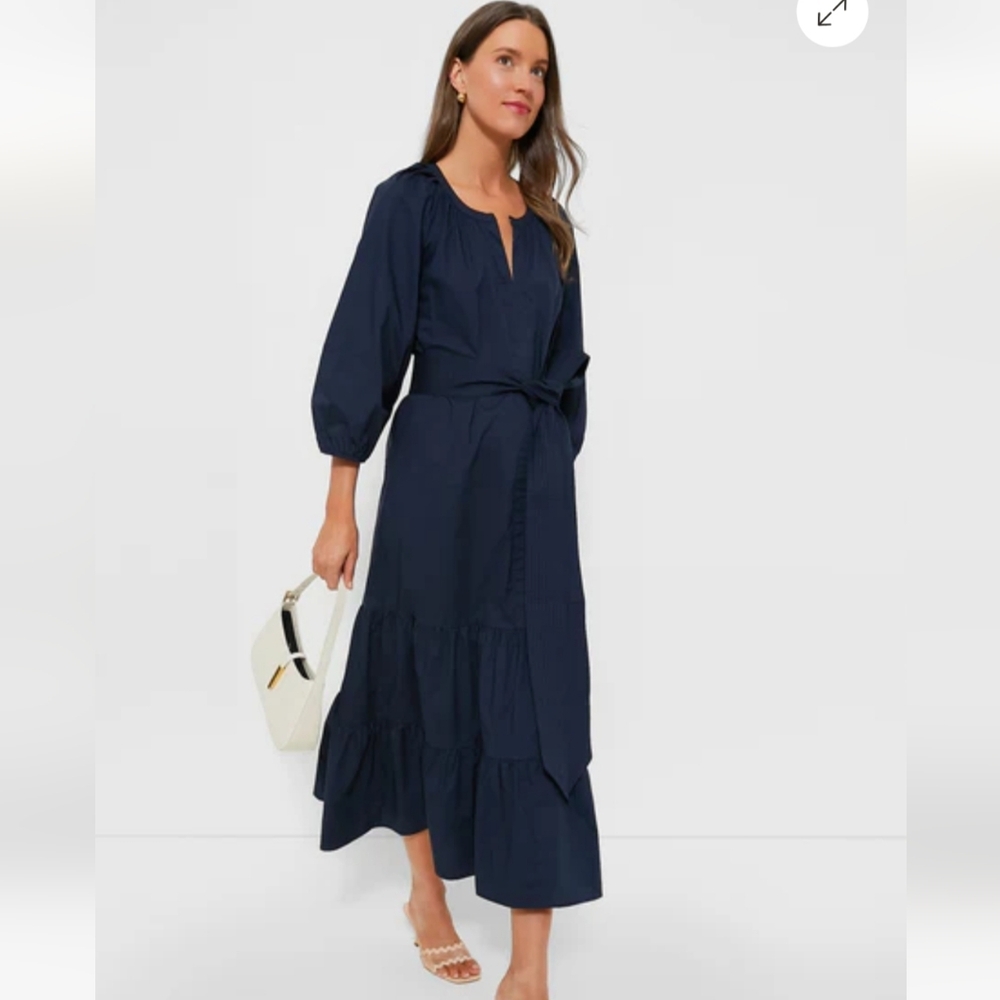 TUCKERNUT Navy Lyles Dress / Pockets Maxi Dress - Size XL NWT